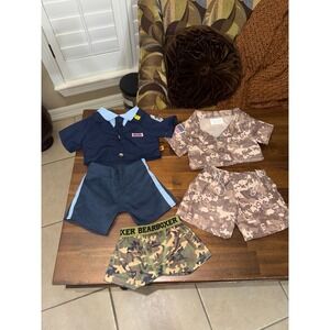 Build A Bear Clothing Navy Army Lot Stuffed Animal Plush